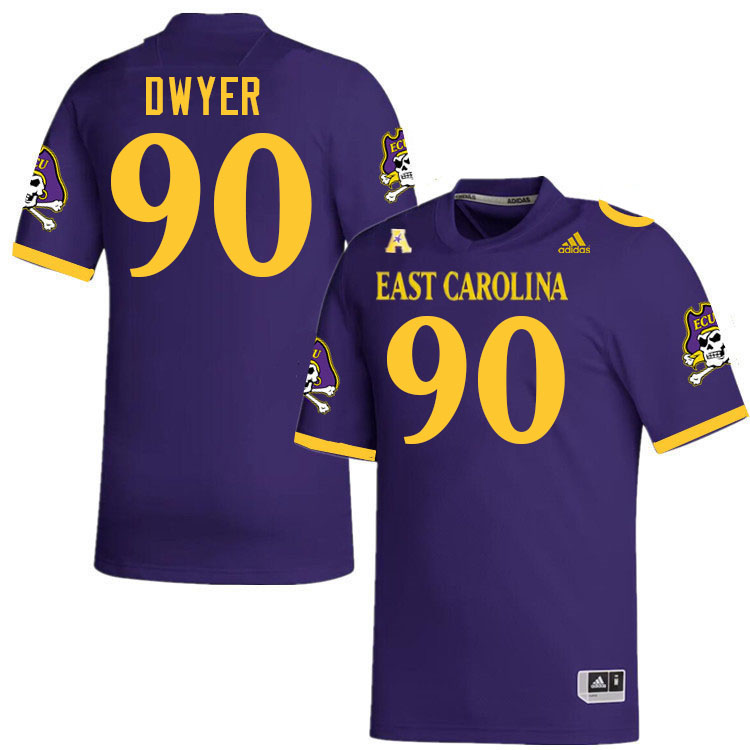 #90 Josiah Dwyer East Carolina Pirates College Football Jersey Stitched-Purple #90 Josiah Dwyer East Carolina Pirates College Football Jersey Stitched-Purple